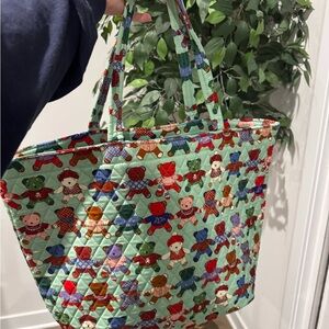 Vera Bradley Essential Grand Tote Bag Toasty Teddies